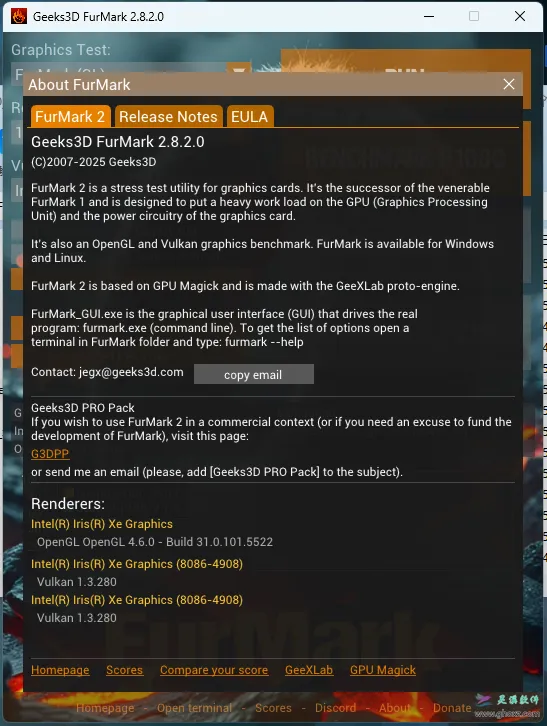 FurMark v2.8.2.0 + v1.39.1.0 显卡压力测试烤机软件中文版